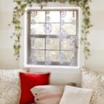 interior view of a house with pillows lying of sofa